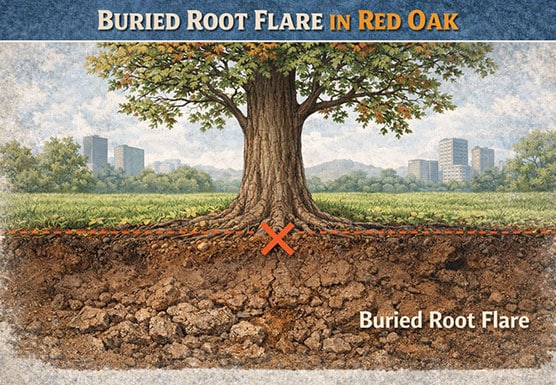 Red Oak tree root problems